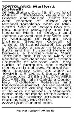 Marilyn Tortolano nee Colwell